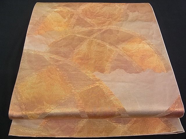 平和屋着物■六通柄袋帯 地紙流水花文 金糸 逸品 pn2536