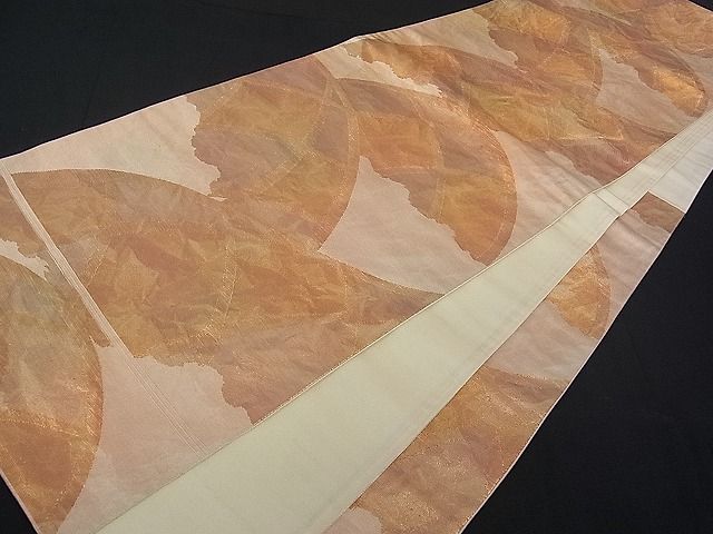 平和屋着物■六通柄袋帯 地紙流水花文 金糸 逸品 pn2536