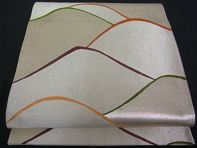 平和屋着物■六通柄袋帯 遠山文 逸品 pn2548