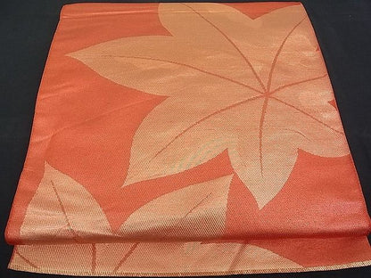 平和屋着物■六通柄袋帯 本袋帯 楓 金糸 逸品 pn2575