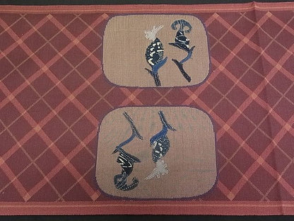 平和屋着物■六通太鼓柄袋帯 パッチワーク 成物 逸品 pn2813
