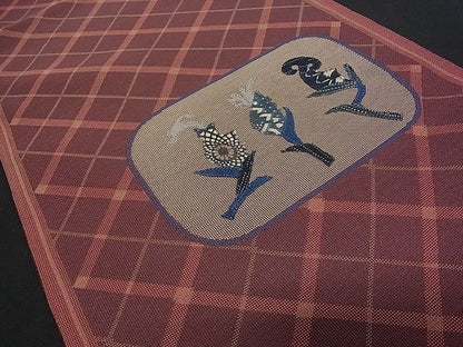 平和屋着物■六通太鼓柄袋帯 パッチワーク 成物 逸品 pn2813