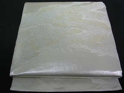 平和屋着物■六通柄袋帯 道長文 銀糸 逸品 pn3161