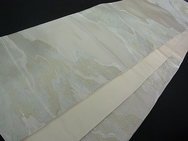 平和屋着物■六通柄袋帯 道長文 銀糸 逸品 pn3161