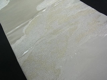 平和屋着物■六通柄袋帯 道長文 銀糸 逸品 pn3161
