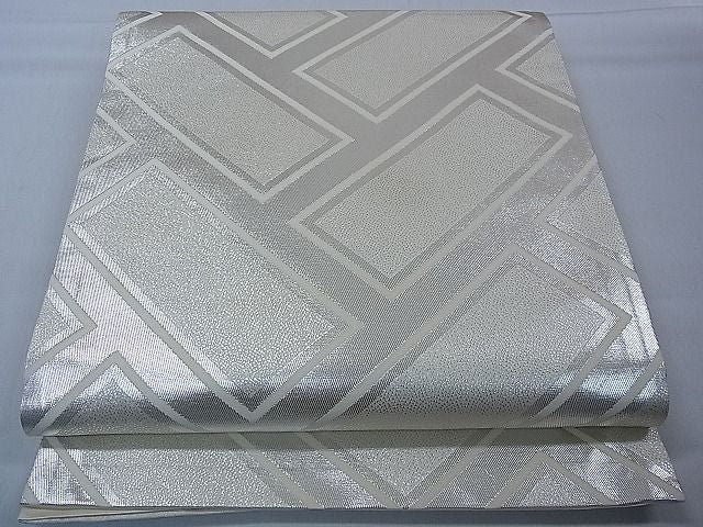 平和屋着物■六通柄袋帯　檜垣文　銀糸　逸品　pn4164