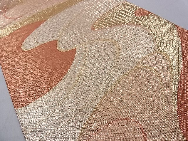 平和屋着物■佐賀錦 六通柄袋帯 流水吉祥文 金糸 逸品 pn4170