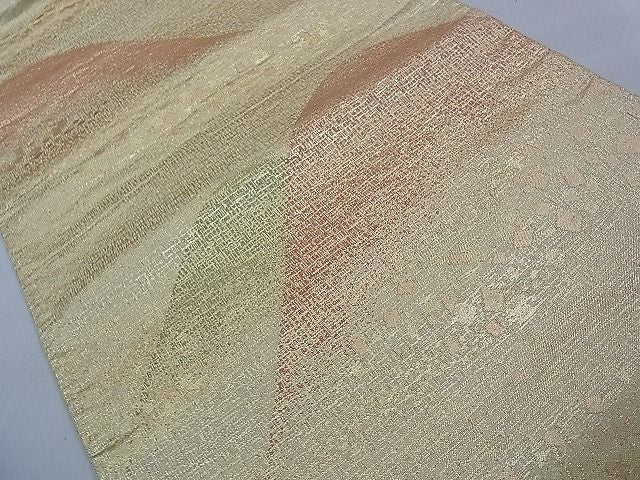 平和屋着物■六通柄袋帯　遠山風景文　金糸　逸品　pn4190