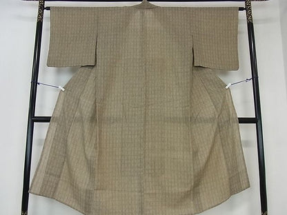 平和屋着物■夏物 お召 絣絵間道 ps7177