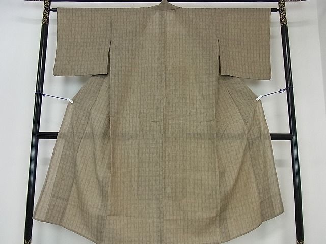 平和屋着物■夏物 お召 絣絵間道 ps7177