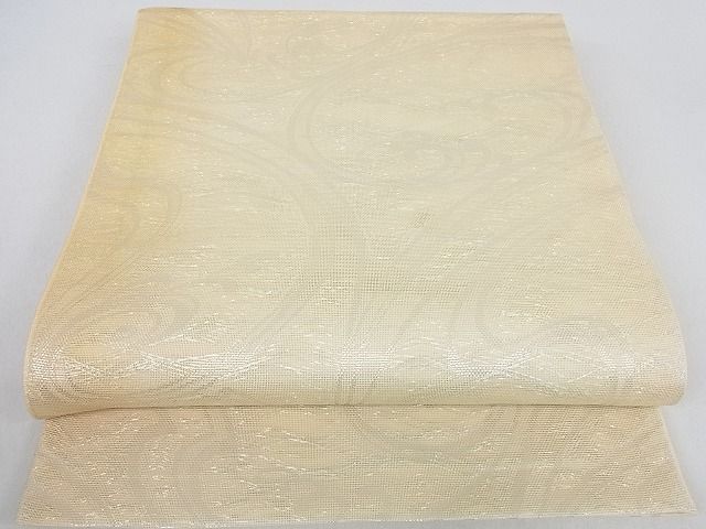 平和屋着物■夏物 六通柄袋帯 立波文 銀糸 逸品 ps8403