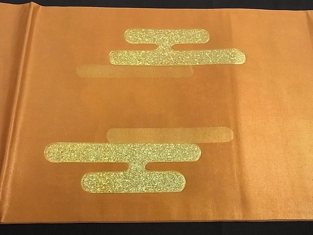 平和屋着物■六通太鼓柄袋帯 駒刺繍 エ霞文 引箔 逸品 qp0006