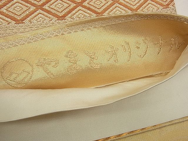 平和屋着物■六通柄袋帯 エ霞文 金糸 やまとオリジナル 逸品 n-qt0125
