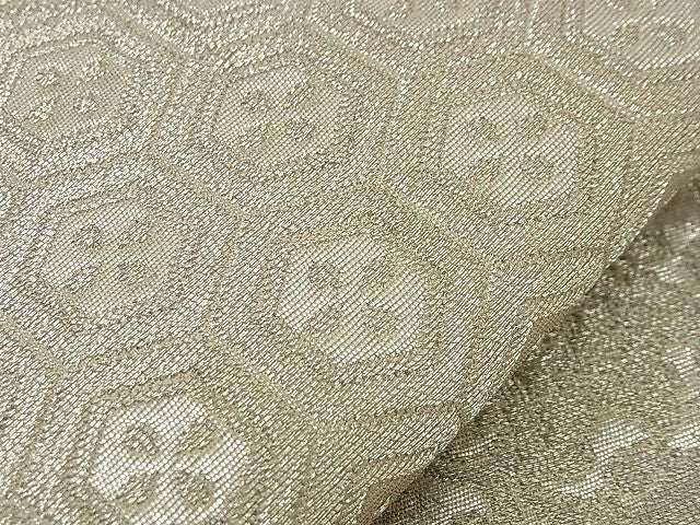 平和屋着物■六通柄袋帯 色紙重ね吉祥文 銀糸 逸品 n-qw0045