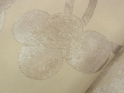 平和屋着物■六通柄袋帯 蔦の葉花文 銀糸 逸品 n-qw0076