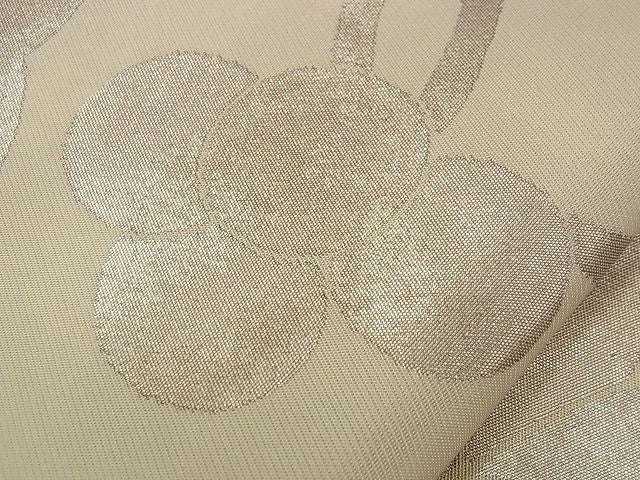平和屋着物■六通柄袋帯 蔦の葉花文 銀糸 逸品 n-qw0076