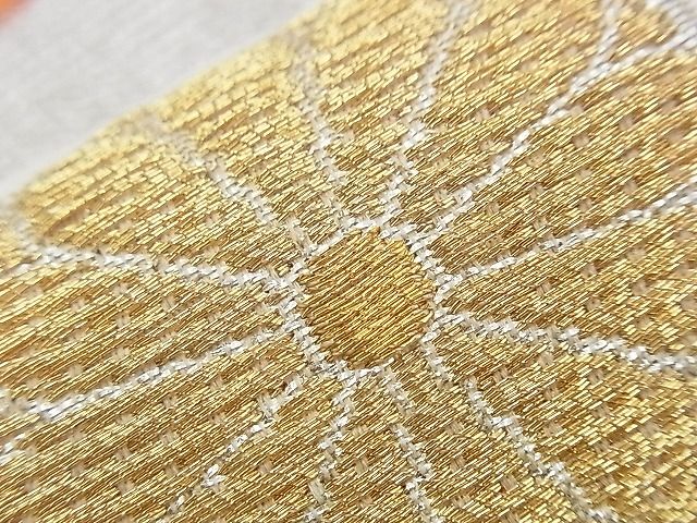 平和屋着物■六通柄袋帯 唐織 吉祥菊文 金銀糸 やまとオリジナル 逸品 n-qw0089