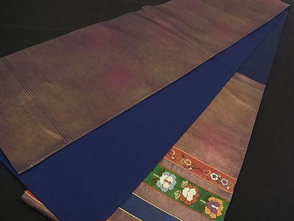 平和屋着物■六通太鼓柄袋帯 唐織 鳳凰牡丹花唐草文 金糸 逸品 n-qw0311