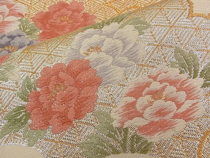 平和屋着物■西陣 六通柄袋帯 唐織 雲重ね吉祥花鳥文 金銀糸 逸品 n-qw0332