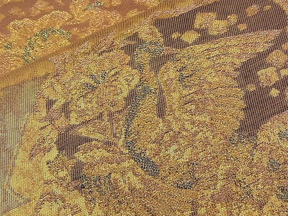 平和屋着物■六通柄袋帯 瑞錦 鳳凰吉祥花文 金糸 逸品 n-qw0358