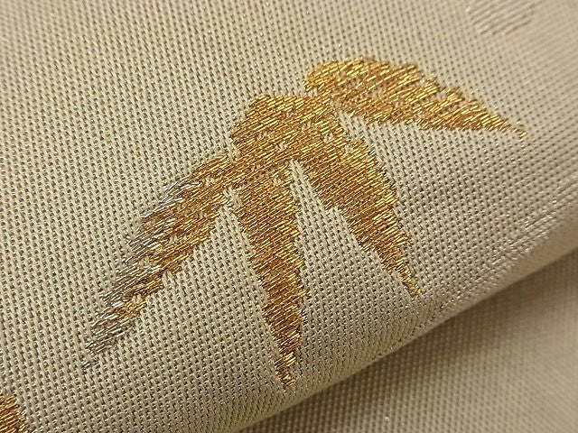 平和屋着物■六通柄袋帯 流水樹林文 金銀糸 逸品 n-qw0387