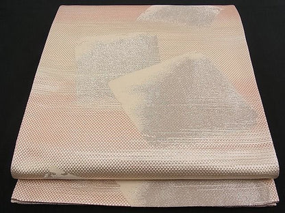 平和屋着物■六通柄袋帯 破れ箔散らし文 銀糸 逸品 n-qw0390