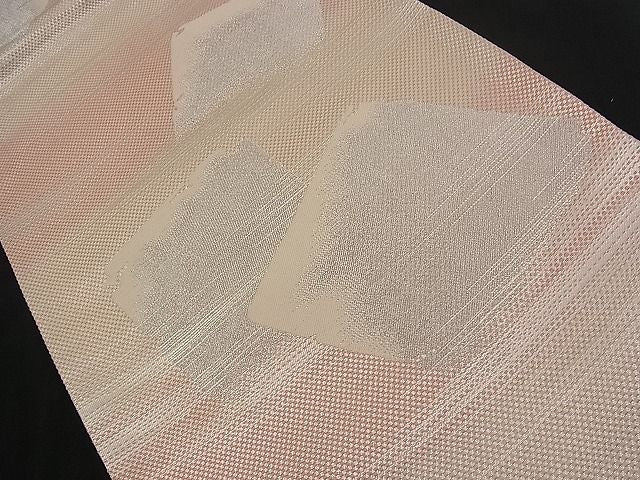 平和屋着物■六通柄袋帯 破れ箔散らし文 銀糸 逸品 n-qw0390