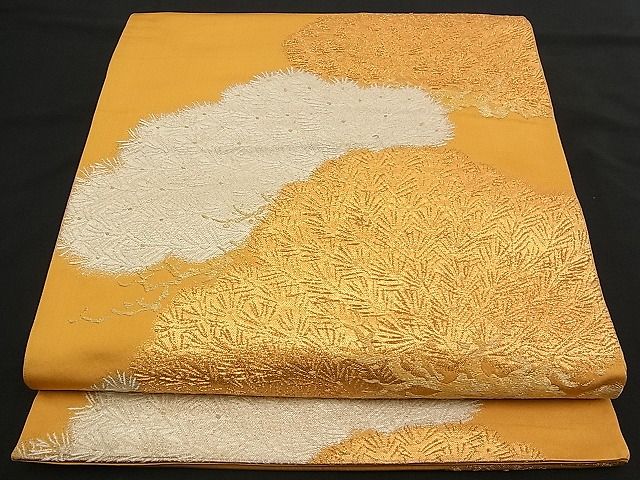 平和屋着物■六通柄袋帯 松 金銀糸 逸品 n-qw0394