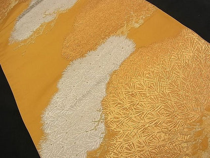 平和屋着物■六通柄袋帯 松 金銀糸 逸品 n-qw0394
