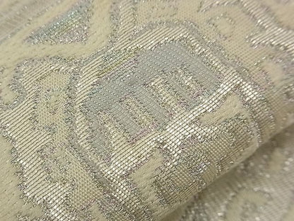 平和屋着物■六通柄袋帯 唐織 更紗吉祥丸文 銀糸 逸品 n-qw0403