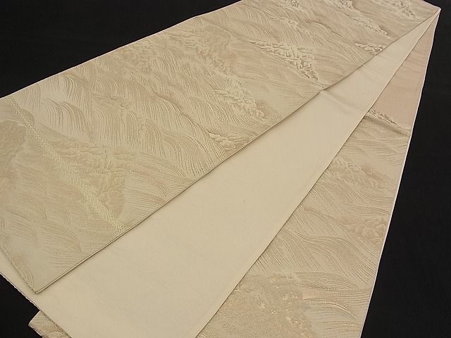 平和屋着物■西陣 六通柄袋帯 立波文 金糸 逸品 n-qw0413