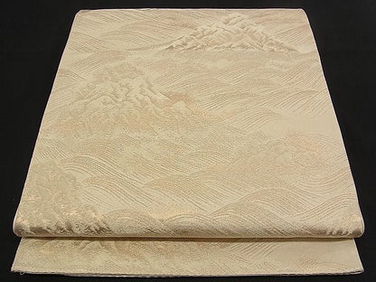 平和屋着物■西陣 六通柄袋帯 立波文 金糸 逸品 n-qw0413