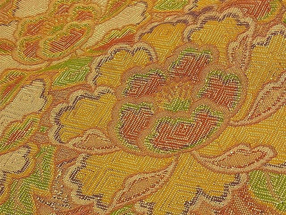 平和屋着物■本佐賀錦 六通柄袋帯 花車文 やまとオリジナル 金糸 逸品 n-qw0415