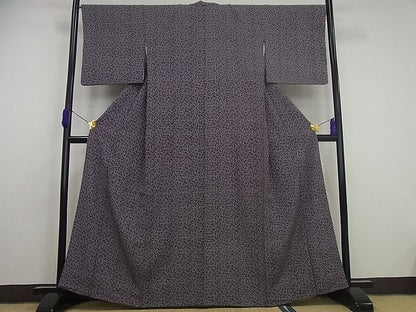 平和屋本店●極上　人間国宝　小宮康孝　江戸小紋　花尽くし　黒地　逸品3s731
