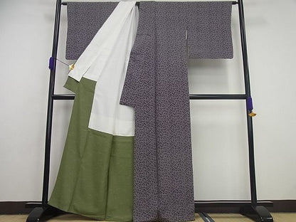 平和屋本店●極上　人間国宝　小宮康孝　江戸小紋　花尽くし　黒地　逸品3s731