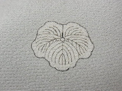 平和屋本店■極上　加賀友禅の巨匠　初代　由水十久　訪問着　単衣　秋草　蕎麦切色地　正絹　逸品　kk540