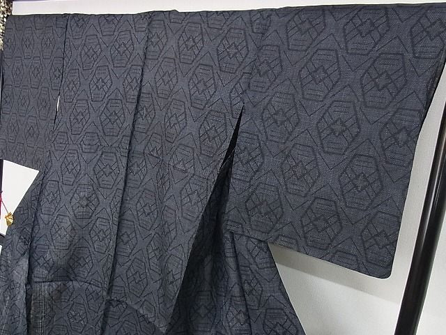 平和屋本店■極上　夏物　重要無形文化財　本場宮古上布　亀甲文　着丈162.5cm　裄丈66.5cm　苧麻　逸品　3kk3342