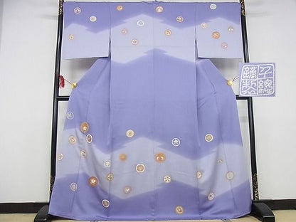平和屋本店●極上　創業460年・千總　訪問着　駒刺繍　花蝶丸文　金彩　正絹　逸品　未使用　KAAA0443kk4