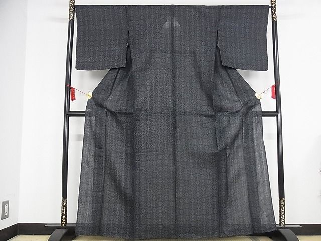平和屋本店＊極上　夏物　重要無形文化財　本場宮古上布　苧麻　着丈162cm　裄丈68cm　逸品　未使用　4kk0106
