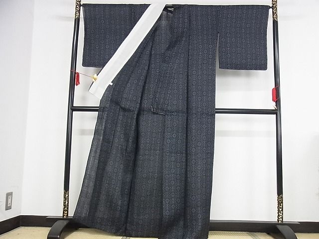 平和屋本店＊極上　夏物　重要無形文化財　本場宮古上布　苧麻　着丈162cm　裄丈68cm　逸品　未使用　4kk0106