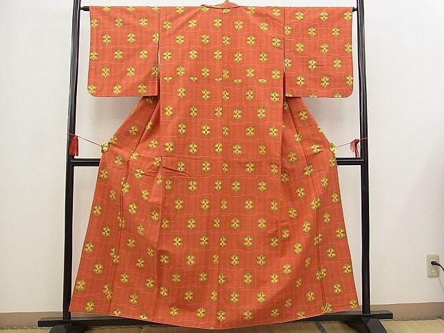 平和屋着物■上質な紬　吉祥文　逸品　n-rf0783