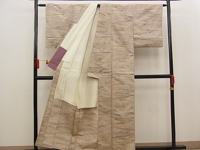 平和屋着物■上質な紬 霞文 逸品 n-rf1383