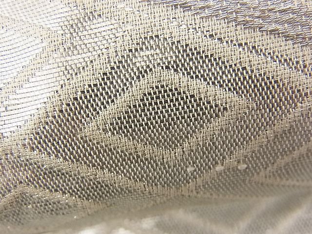 平和屋着物■六通柄袋帯 地紙飛鶴文 銀糸 逸品 n-rf1440