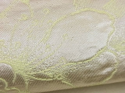 平和屋着物■六通柄袋帯　ふくれ織　枝花文　銀糸　逸品　n-rm0146