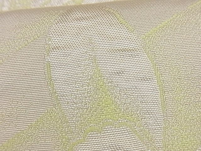 平和屋着物■六通柄袋帯　ふくれ織　枝花文　銀糸　逸品　n-rm0146