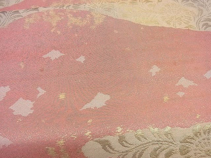 平和屋着物■六通柄袋帯　流水箔散らし　金糸　逸品　n-rm0171