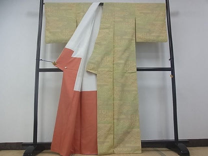 平和屋着物■上質な紬 霞花文 逸品 rt1973