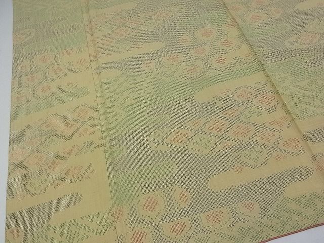 平和屋着物■上質な紬 霞花文 逸品 rt1973