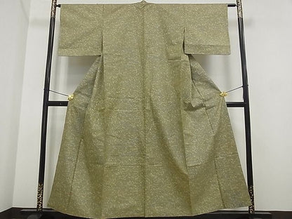 平和屋着物■上質なお召 草木染 風景文 逸品 rt2095
