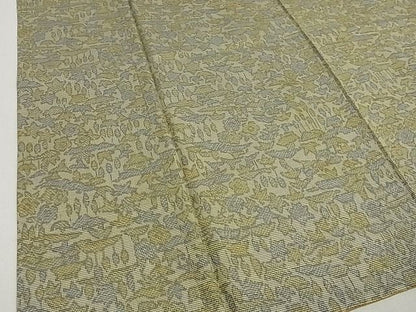 平和屋着物■上質なお召 草木染 風景文 逸品 rt2095